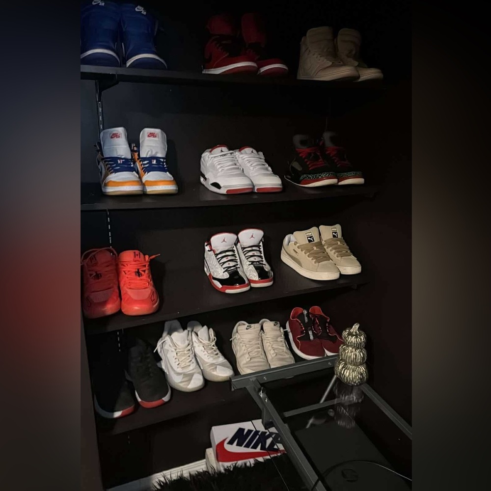 Stylish men’s Jordan Nikes and pumas